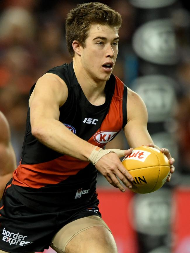 Zach Merrett in action for Essendon.