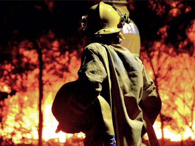 Generic photo of CFS fire fighter and flames