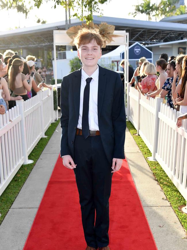 Charlie Owen-Rogers at the 2023 Caloundra State High School Year 12 formal. Picture: Patrick Woods.