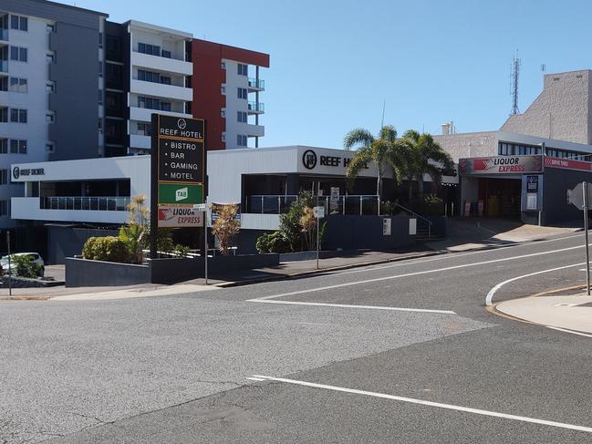 The Reef Hotel Gladstone as it stands today, on the corner of Goondoon and Yarroon Streets. The hotel is owned by the Ganim family and was purchased in 2003. Picture: Rodney Stevens