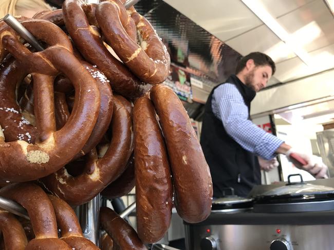 Giant German Pretzels at Bodean's Bavarian Haus