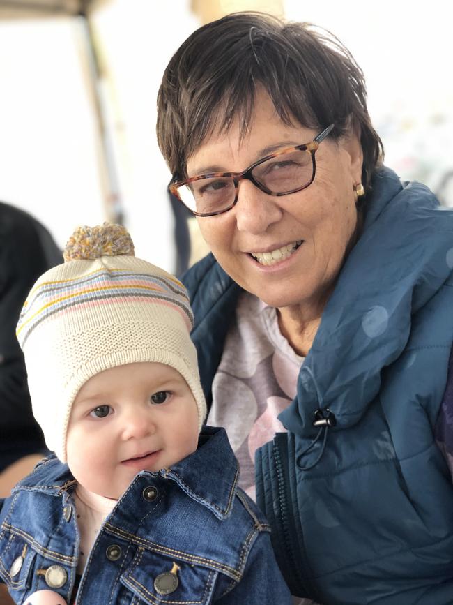 Margaret Moffatt with her then nine-month-old granddaugther Isla-Rose. Picture supplied by family.