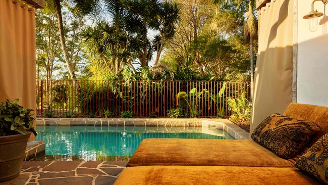 Private pool nooks for guests in the Rambler Long House.