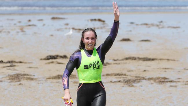 Lani Pallister in action on Saturday in the 2025 Pier to Pub. Picture: Mark Wilson