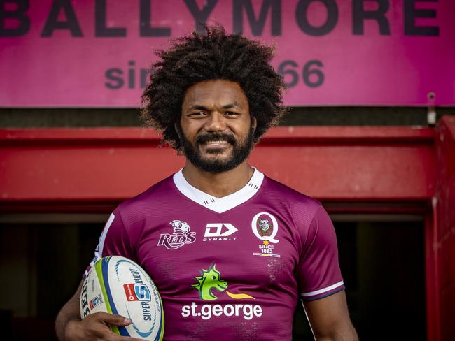 New Reds signing Henry Speight at Ballymore. Picture: Brendan Hertel.