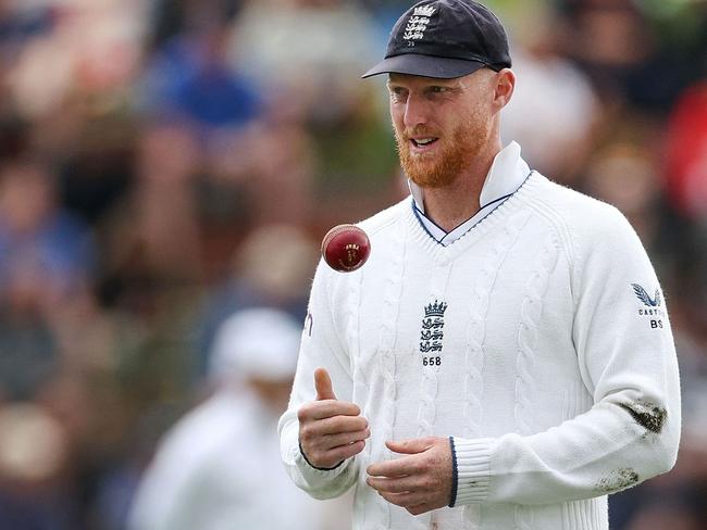 England's captain Ben Stokes is seen during day three of the second cricket Test match between New Zealand and England at the Basin Reserve in Wellington on February 26, 2023. (Photo by Marty MELVILLE / AFP)