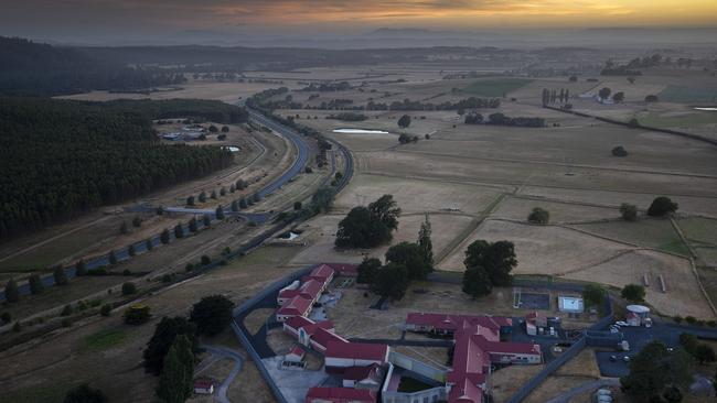 Hot Air Balloon Tasmania during a flight from Deloraine to Hagley, Ashley Youth Detention Centre. PICTURE CHRIS KIDD