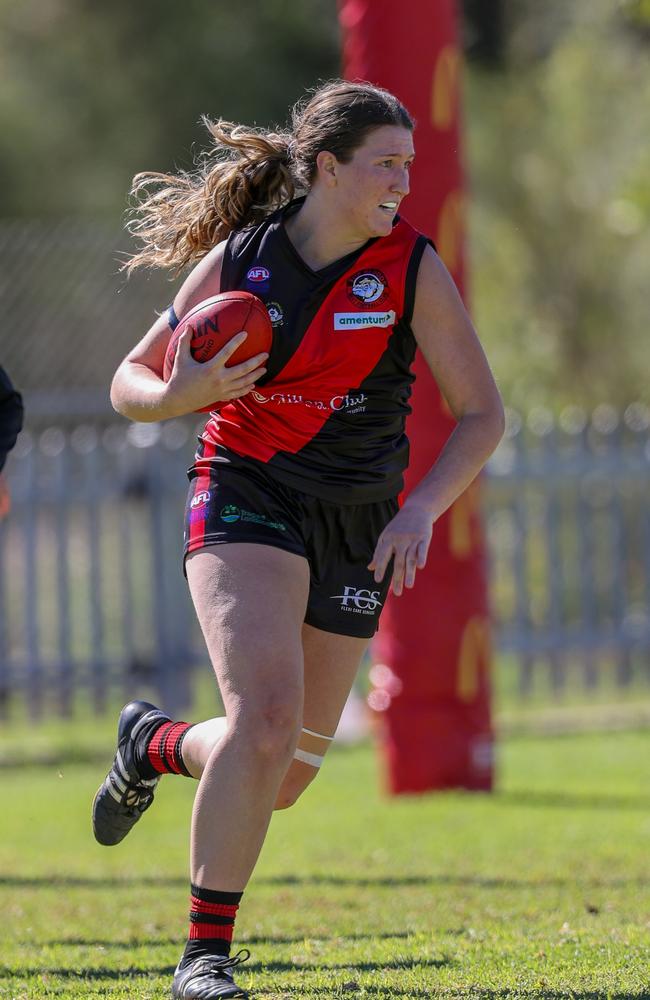 Dalyce Jenner playing for West Alice Springs in the 2024 CAFL season. Picture: Charlie Lowson / AFLNT Media