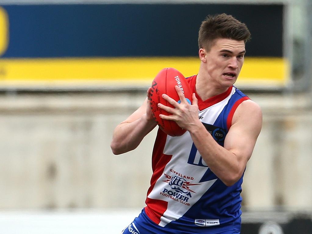 Lowden in action for Gippsland Power in 2018. Picture: Hamish Blair