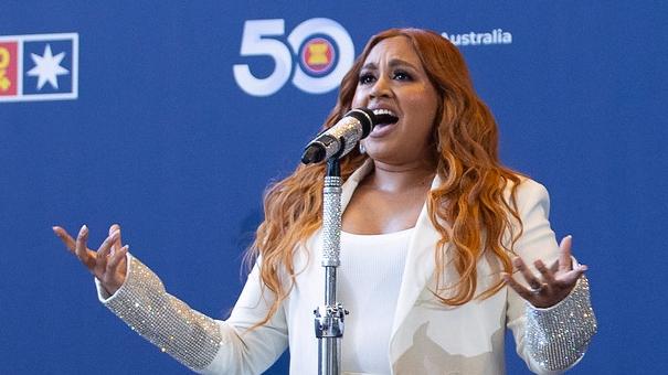 Australian singer, jessica Mauboy performing at ASEAN in 2024. Picture: Instagram