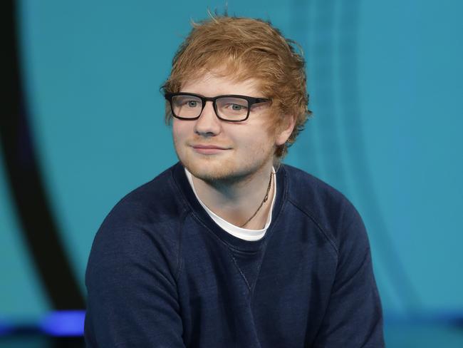 British singer Ed Sheeran attends at the Italian State RAI TV program 