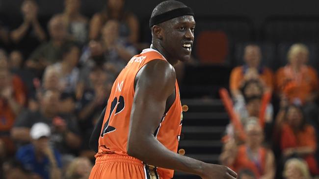 Kouat Noi was smiling as he piled up his second double-double of the season. Picture: Getty Images