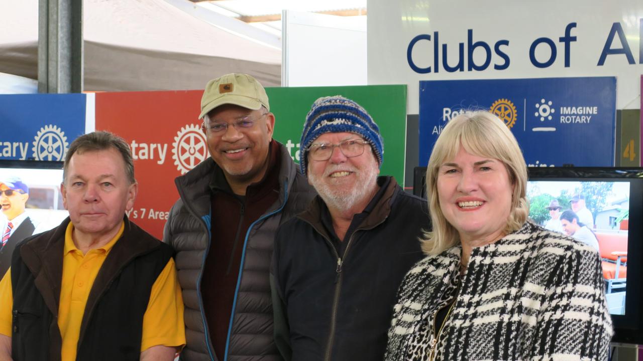 Chief Minister Eva Lawler with Rotary Club members. Picture: Gera Kazakov