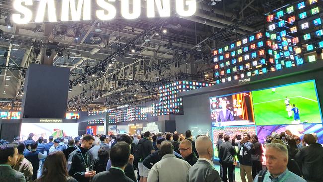 Inside the Samsung booth at CES 2020.