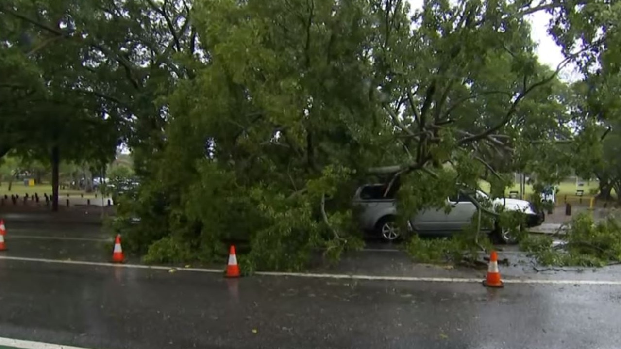 Bribie Island has been hit hard by the severe weather conditions. Picture: Sunrise/Channel 7