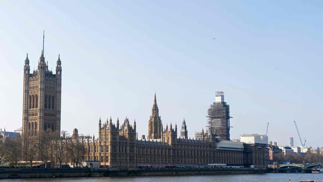 The River Thames and Houses of Parliament on Friday local time. MPs rejected Prime Minister Theresa May's EU divorce deal for a third time. Picture: Niklas Halle’n/AFP