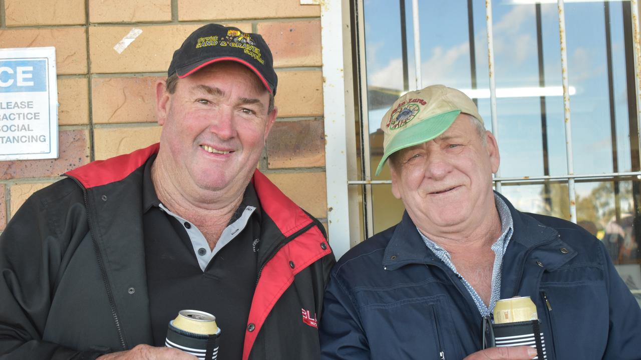 Tony Small with Paul Doyle at the Warwick Water Rats reunion round on July 10, 2021.