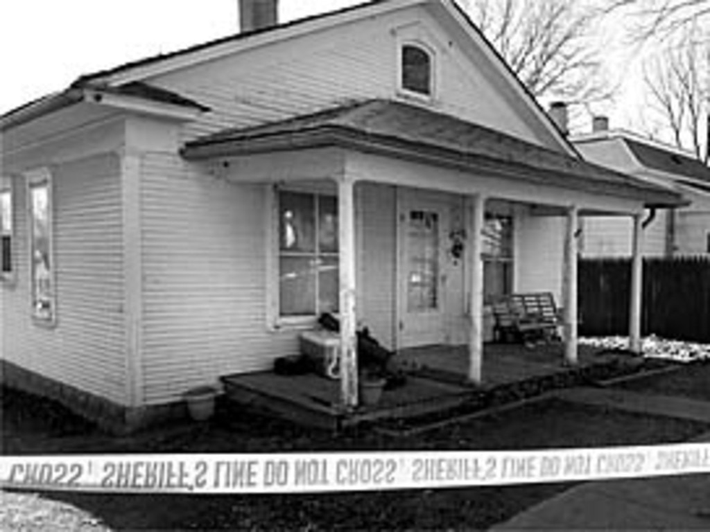 The house in Skidmore, Missouri, where Ms Stinnett was murdered. Picture Maryville Daily Forum,