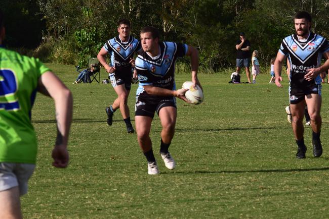 Jack Durheim playing for Ballina against the Tweed Coast Raiders in an NRRRL game at Cabarita.