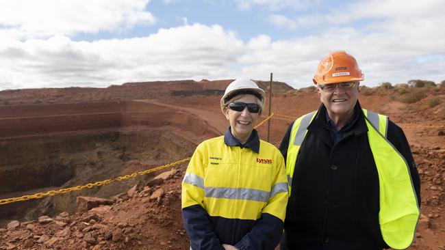 Amanda Lacaze and WA Governor Kim Beazley at Mr Weld. Picture: Stewart Allen.