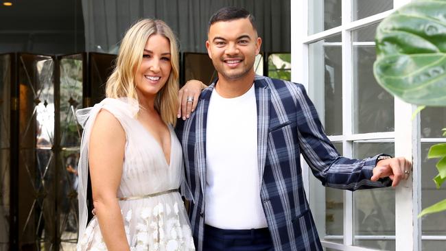 Guy Sebastian with loving partner, Jules, at the launch of her book, Tea and Honesty. Picture: Toby Zerna