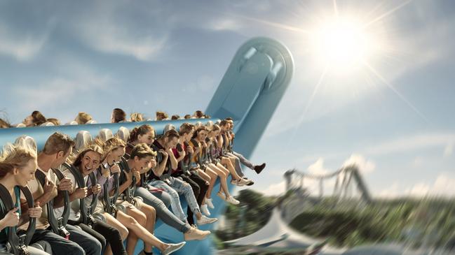 An artist impression of The Vortex ride at Sea World's The New Atlantis. Picture: Village Roadshow