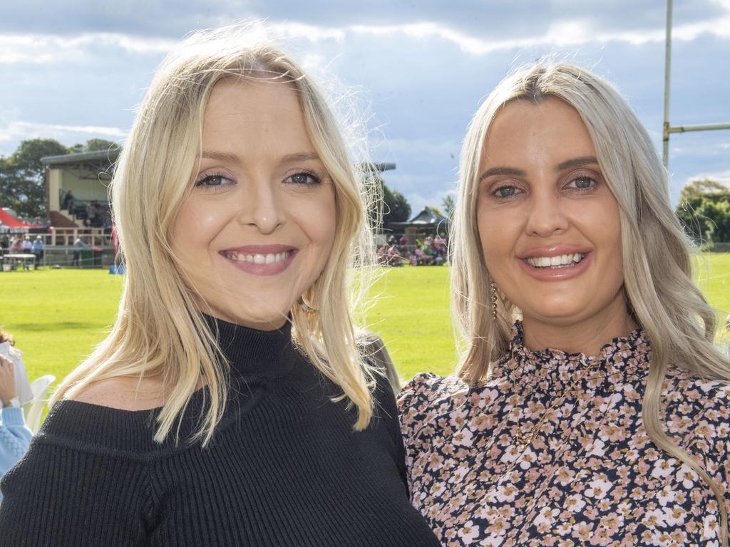 Hayley Hoefler and Tina Johnson. Rangers Ladies Day at Gold Park. Saturday, May 28, 2022. Picture: Nev Madsen.