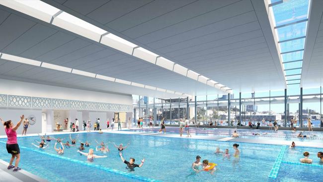 A concept plan of the Sydney Olympic Pool redevelopment