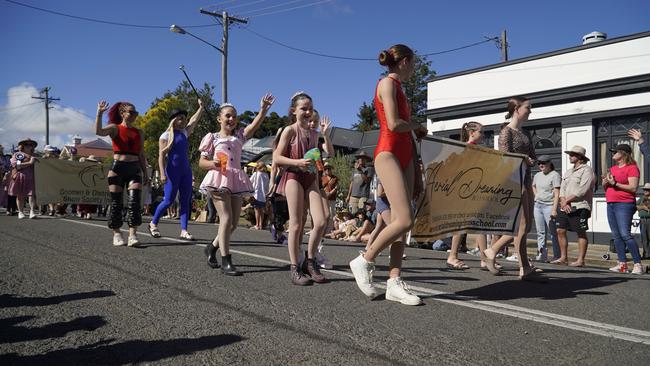 Aerial Dreaming Circus School in the The Goomeri Pumpkin Festival parade 2024