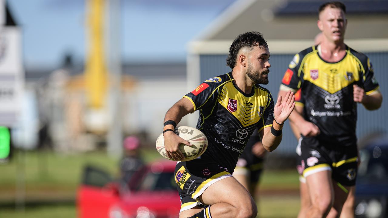 Tyrell Woodley in action for Gatton Hawks. Picture: Kevin Farmer