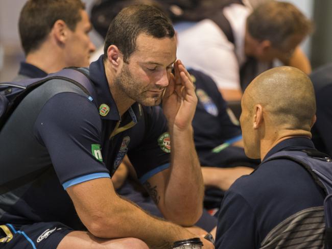 Blues captain Boyd Cordner at Sydney airport. Picture: Jenny Evans