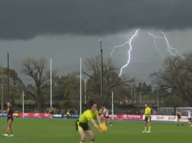 AFLW lightning match promo art