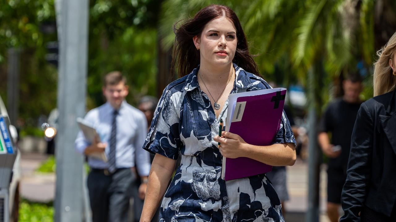 Defence barrister Brooke Houen leaving Darwin Local Court. Picture: Pema Tamang Pakhrin