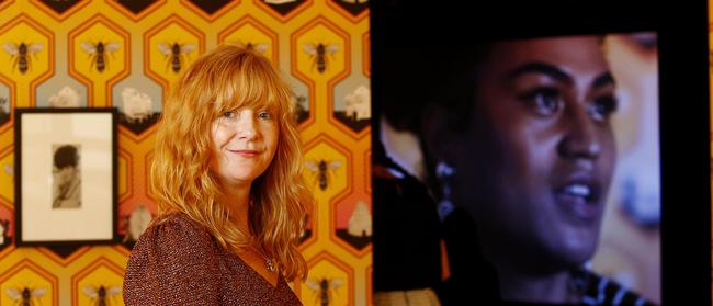 Artist Zanny Begg at the Sydney launch of The Beehive. Picture: John Appleyard