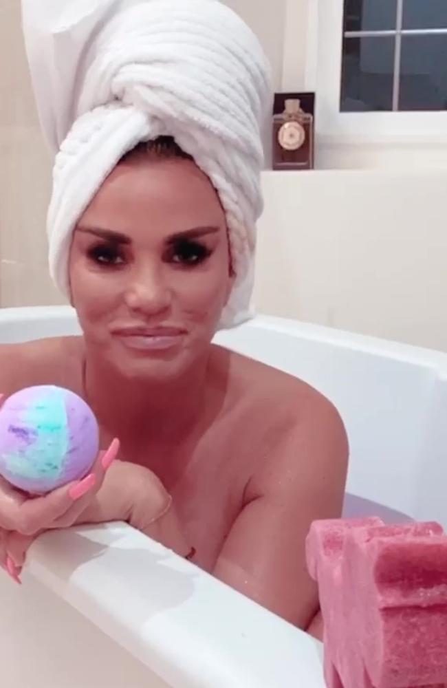 Price was recently spruiking bath bombs on her page. Picture: Instagram