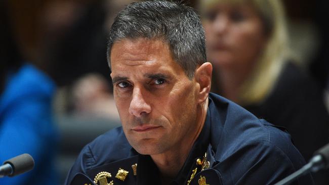 **FILE** A February 8 2016 file image of Australian Border Force Commissioner Roman Quaedvlieg at Senate Estimates at Parliament House in Canberra. The head of the Australian Border Force has gone on leave amid an external investigation. (AAP Image/Mick Tsikas) NO ARCHIVING