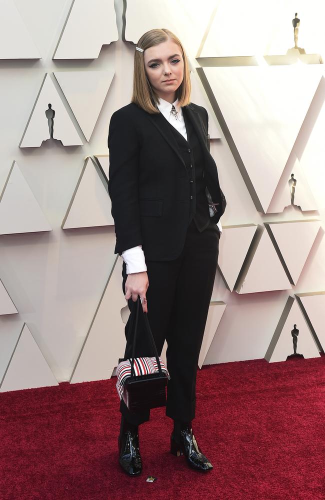Elsie Fisher arrives at the Oscars on Sunday, Feb. 24, 2019, at the Dolby Theatre in Los Angeles. (Photo by Jordan Strauss/Invision/AP)