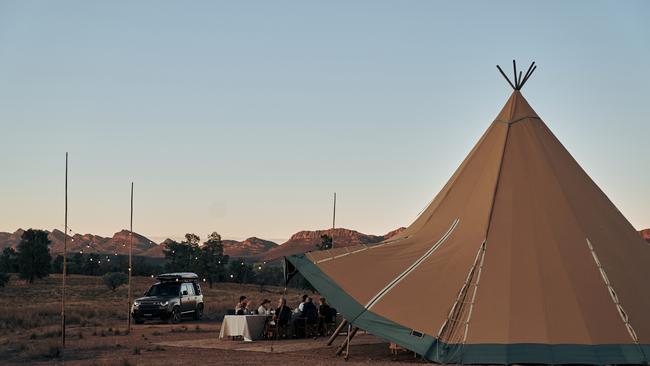 Communal teepee at Camp Defender.