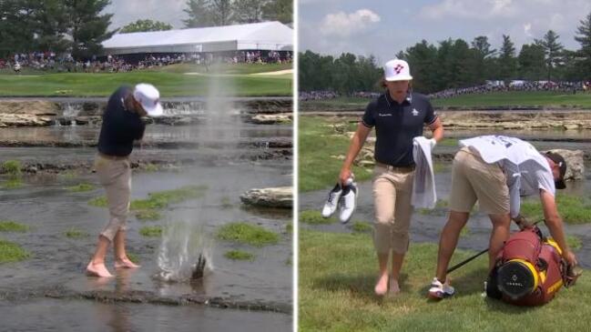 Cam Smith's wet & wild 7th hole at the USPGA Championships