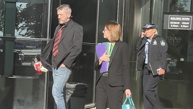 Nathan Paul Bell (left) leaves Southport Courthouse.