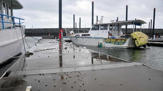 FUTURE PROOFING: Mackay Marina saw damage to fingers and some boats during Tropical Cyclone Debbie. Picture: ROWAN HUNNAM