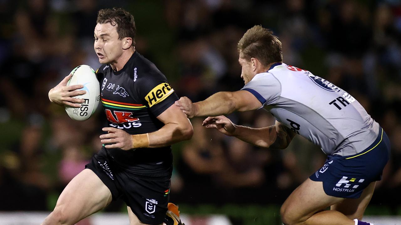 Dylan Edwards missed the second half after breaking his hand. Picture: Cameron Spencer/Getty Images