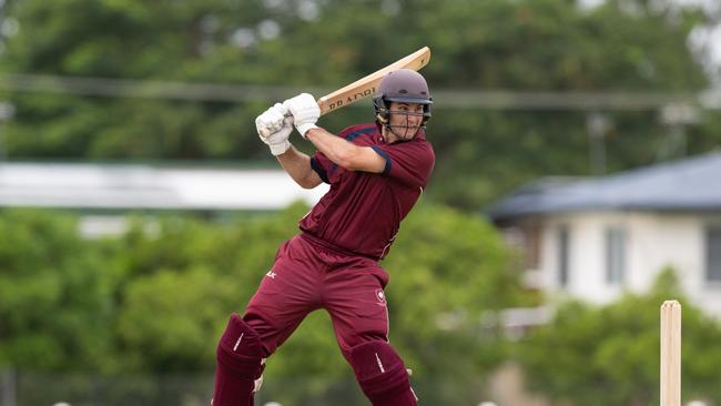 FNQ batting sensation Matthew Wilkins, 18 has been selected for the second year running to join the Queensland U19 team for the national carnival in Adelaide in December. Picture: Brody Grogan / Queensland Cricket