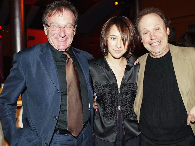 Close bond ... Robin Williams, Zelda Williams, and Billy Crystal in 2004.