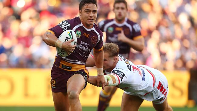 Kodi Nikorima had a mixed day for the Broncos. Picture: Getty Images