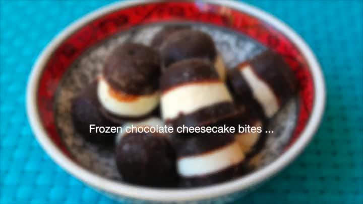 Frozen Cheesecake Bites - Ice Cube Tray!