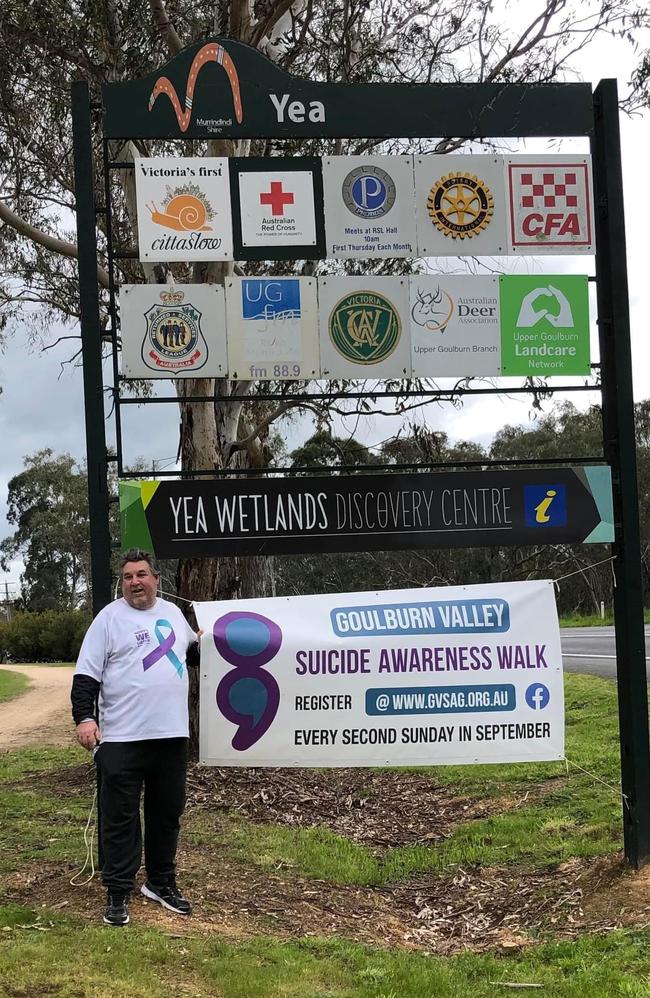 We Listen founder Steve Neff ahead of one the annual suicide awareness walks. Picture: Facebook