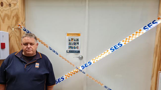 Port Fairy SES unit controller Stephen McDowell at Port Fairy SES headquarters which has been condemned because of a lack of government funding for upgrades.