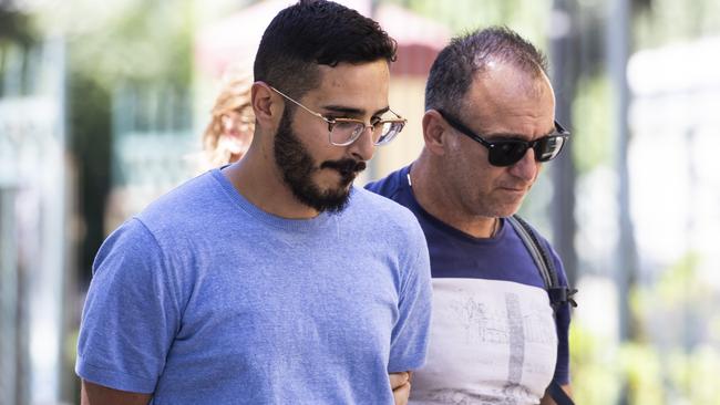 Simon Leviev, left, is arrested in Greece in 2019. Picture: EPA-EFE/Tore Kristiansen / VG Norway Out