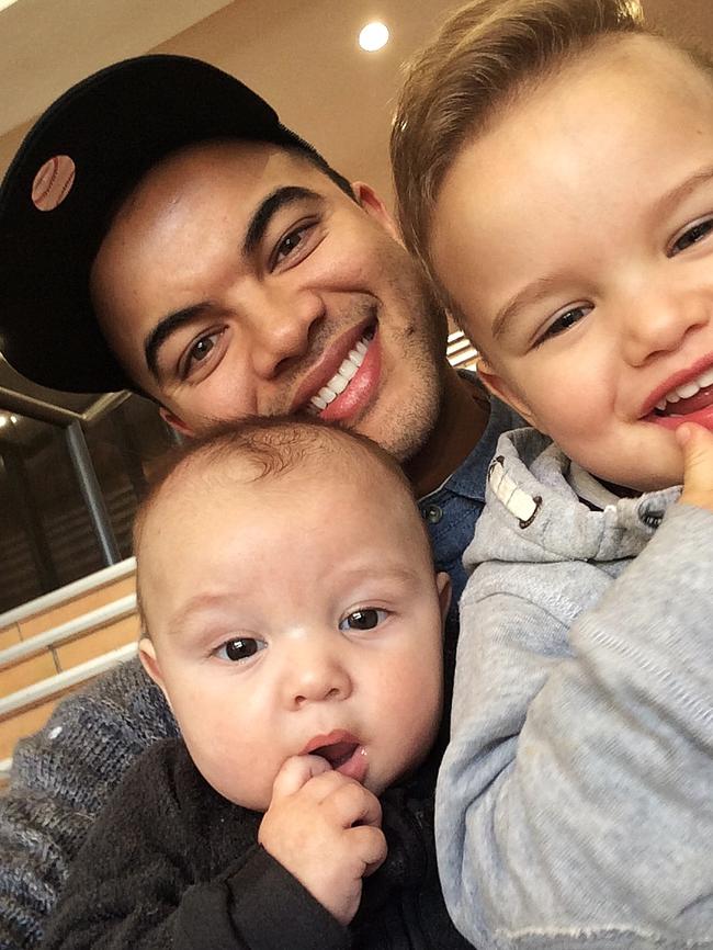 Guy Sebastian with his kids, Hudson and Archer.